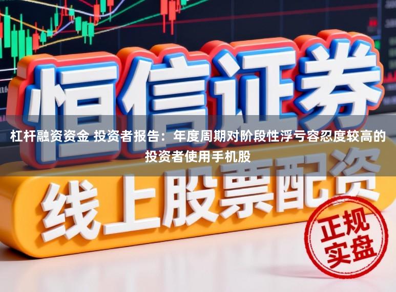 杠杆融资资金 投资者报告：年度周期对阶段性浮亏容忍度较高的投资者使用手机股