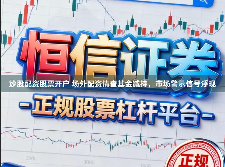 炒股配资股票开户 场外配资清查基金减持,市场警示信号浮现